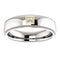 Men's Rhodium-Plated 14k White Gold Diamond and 14k Yellow Gold 6mm Milgrain Band (.10 Ctw, Color G-H, SI2-SI3 Clarity) Size 10