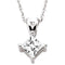 14k White Gold Princess-Cut Diamond Solitaire Pendant