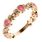 Pink Tourmaline and Diamond Vintage-Style Ring, 14k Rose Gold (0.03 Ctw, G-H Color, I1 Clarity)