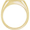 Men's Closed Back Square Signet Ring, 14k Yellow Gold (10mm)