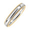 4mm 14k White and Yellow Gold Two-Tone Comfort-Fit Double Milgrain Band Sizes 5 to 13.5