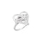 CZ Pure in Heart Rhodium Plate Sterling Silver Ring, Size 7