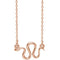 Snake Necklace, 14k Rose Gold, 18"