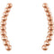 Bead Trim Curving Ear Climbers, 14k Rose Gold