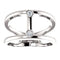 Diamond Two-Stone Negative Space Ring, Rhodium-Plated 14k White Gold, Size 7 (.06 Ctw, G-H Color, I1 Clarity)