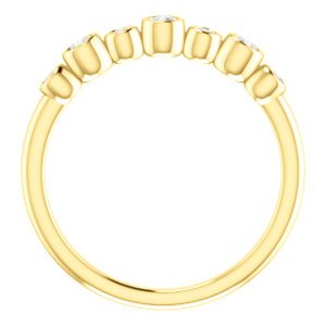 Diamond 7-Stone 3.25mm Ring, 14k Yellow Gold (.08 Ctw, G-H Color, I1 Clarity)