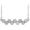 Bezel-Set Diamond Bar Necklace, Rhodium-Plated 14k White Gold, 16-18" (0.5 Ctw, G-H Color, I1 Clarity)