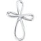 Infinity Cross Rhodium-Plated 14k White Gold Pendant (39X26.25 MM)