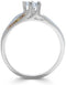 Sterling Silver .20 Cttw Double CZ Ring in Black Hills Gold Motif,