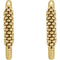 Diamond Freeform J-Hoop Earrings, 14k Yellow Gold (.1 Ctw, G-H Color, I1 Clarity )