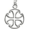 Maltese Cross 14k White Gold Pendant