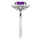 Genuine Oval Amethyst and Diamond Halo 14k White Gold Ring (.35 Cttw, GH Color, SI1 Clarity), Size 8