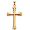 Ornate Cross 14k Yellow Gold Pendant (34.50X23.50)