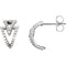 Diamond Geometric J-Hoop Earrings, Sterling Silver (1/4 Ctw, Color G-H, Clarity I1)