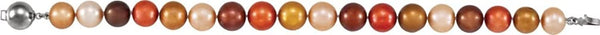 Multi-Color Earthtone Freshwater Cultured Pearl Bracelet, 7.75" (10.0-11.0 MM)
