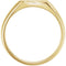 Men's Diamond Satin Signet Ring, 14k Yellow Gold (.10 Ctw, G-H Color, I1 Clarity)
