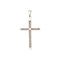 14k White Gold Unadorned Cross Pendant