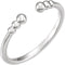 Graduated Beaded Ring, Rhodium-Plated 14k White Gold, Size 6.75