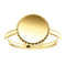 Engrave-able Beaded Signet Ring, 14k Yellow Gold