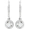 Charles & Colvard Diamond Halo Earrings, 14k White Gold (1 Cttw, Color GH, Clarity I1)