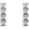 Pyramid Bar Stud Earrings, Rhodium-Plated 14k White Gold