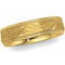 6mm 14k Yellow Gold Comfort Fit Design Band, Sizes 5 to 15