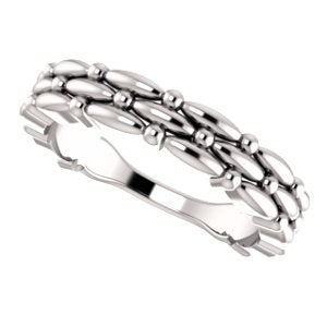 Platinum Multi-Row Stackable Ring