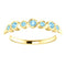 Aquamarine 7-Stone 3.25mm Ring, 14k Yellow Gold