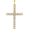 Diamond Cross Pendant, 14k Yellow Gold (0.33 Ctw, Color GH, Clarity I1)