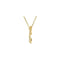 14k Yellow Gold Alphabet Initial Letter C Diamond Pendant Necklace, 17" (GH Color, I1 Clarity, 1/10 Cttw)