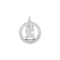 St. Christopher Medal Sterling Silver Necklace (29.00MM), 24"