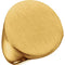 Men's 18k Yellow Gold Oval Signet Ring, 22X20mm