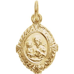 14k Yellow Gold St. Joseph Medal (12x9 MM)