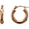 Tube Hoop Earrings, 14k Rose Gold (15mm)