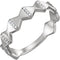 Diamond Geometrical Design 6.5mm Ring, Sterling Silver (.1 Ctw, GH Color, I1 Clarity) Size 6