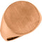 Men's Closed Back Brushed Signet Ring, 14k Rose Gold (18 mm)