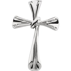 Knot Cross 14k White Gold Pendant (34.75x22.75 MM)