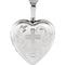 Floral Design Heart with Cross Sterling Silver Locket Pendant (12.50X12.00 MM)