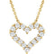 Diamond Heart 14k Yellow Gold Pendant Necklace, 18" (.25 Cttw)