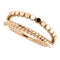 Rope Trim and Flat Granulated Bead Twin Stacking Ring, 14k Rose Gold