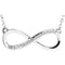 Diamond Infinity 14k White Gold Pendant Necklace, (.06 Cttw)