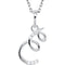 5-Stone Diamond Letter 'E' Initial 14k White Gold Pendant Necklace, 18" (.03 Cttw, GH, I1)