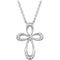 Diamond Infinity Cross Rhodium-Plated Sterling Silver Necklace, 18" (.1 Ctw, H+ Color, I2 Clarity)