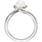 White Freshwater Cultured Pearl Bypass Ring, Sterling Silver (6.5-7mm) Size 7.75