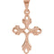 Fleury Cross 14k Rose Gold Pendant (24.5X17 MM)