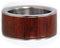 Peruvian Ipe Wood 10mm Comfort-Fit Titanium Band, Size 6