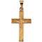 Engraved Christian Cross 14k Yellow Gold Pendant