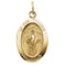 14k Yellow Gold St. Jude Thaddeus Oval Medal (23.25x16MM)