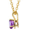 14k Yellow Gold Amethyst Heart Necklace