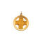 14k Yellow Gold Four Way Cross Medal (25 MM)